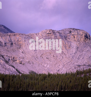 Folded Mountain, Northern Rocky Mountains near Muncho Lake Provincial ...