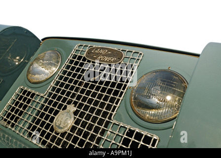 Close up of a freshly restored 1968 Land Rover Series 2a. Stock Photo