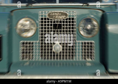 Close up of a 1968 Land Rover Series 2a front. Europe UK England. Stock Photo