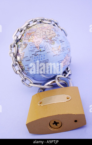 The earth locked in chains Stock Photo
