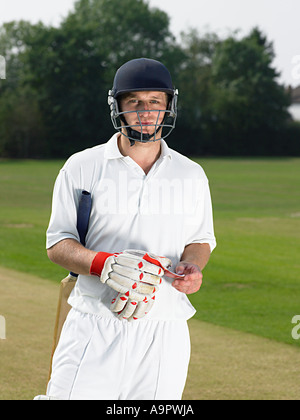 Young cricketer Stock Photo