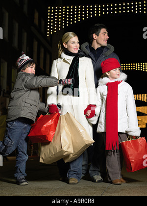 Family out christmas shopping