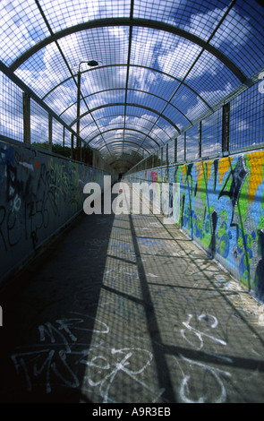 Abstract Urban Footbridge In North London England UK Stock Photo