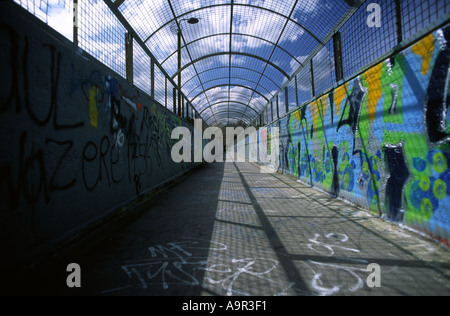 Abstract Urban Footbridge In North London England UK Stock Photo