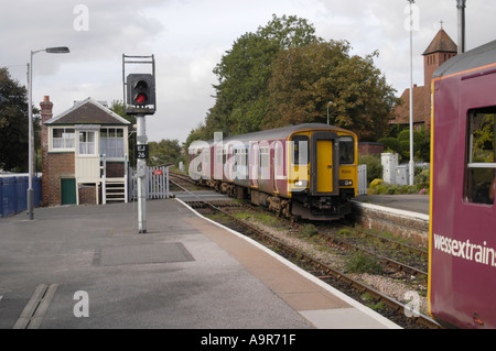 Wessextrains locos at Topsham station Stock Photo