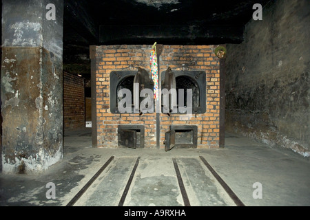 A sobering reminder - the cremetorium at Auschwitz 1 concentration camp in Poland. Stock Photo