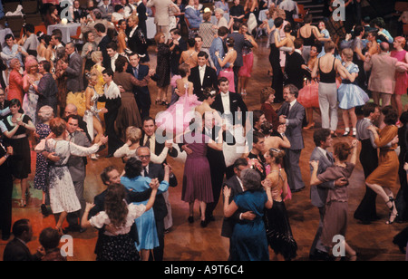 Ballroom dancing competition Winter Gardens Blackpool Tower Ballroom Lancashire. Come Dancing TV series being made 1990s 1991 UK HOMER SYKES Stock Photo