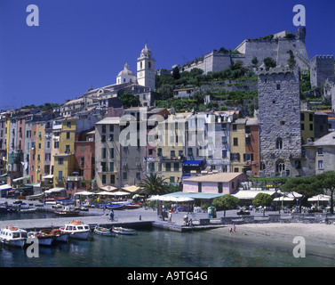 PORTOVENERE HARBOUR LIGURIAN RIVIERA ITALY Stock Photo