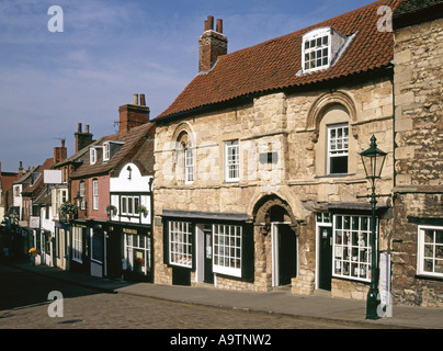 Jew's House is one of the earliest extant town houses in England on Steep Hill Lincoln Lincolnshire England UK Stock Photo