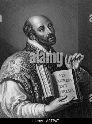 IGNATIUS LOYOLA - Spanish founder of the Jesuits 1491 to 1556 Stock Photo