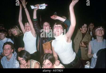 BRITISH POP FANS at a concert in 1970 Stock Photo