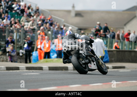 Fabrice Miguet Mig on his Voxan Suzuki at the North West 200 Road Races NW200 Northern Ireland Stock Photo