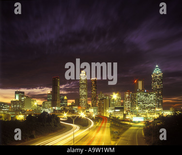 FREEDOM PARKWAY DOWNTOWN SKYLINE ATLANTA GEORGIA USA Stock Photo