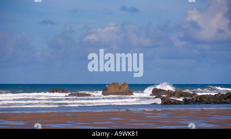 crashing waves Devon Stock Photo