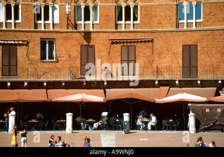 Italy, Siena, windows of a public house Siena Stock Photo