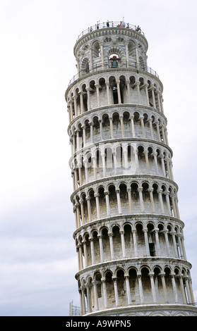 Italy, Tuscany, Tuscana, leaning tower of Pisa, miracle square, campo dei Miracoli, low angle view Stock Photo