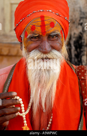 Holyman The Golden city of Jaisalmer Rajasthan India Stock Photo