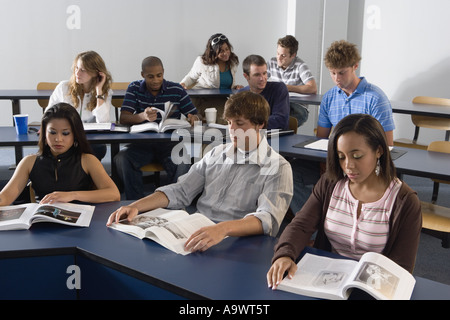 Students studying in the classroom Stock Photo