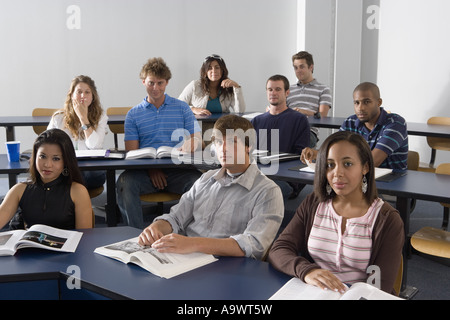 Portrait of students sitting in the classroom Stock Photo