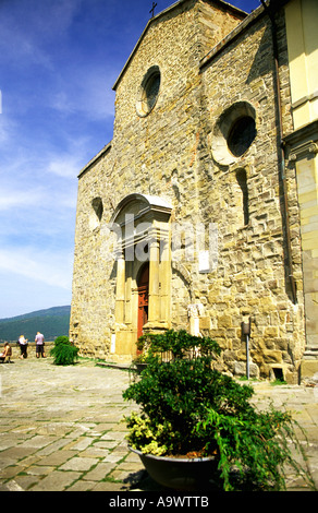 Italy, Tuscany, Tuscana, facade of Cortona cathedral, low angle view Stock Photo