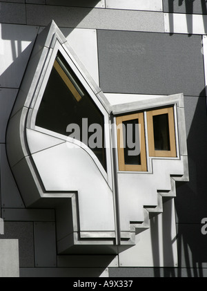 Detail of the exterior of the Scottish Parliament Edinburgh showing an MSP s office window September 2004 Stock Photo