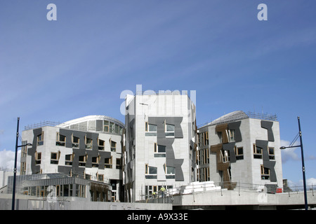 The new Scottish parliament building exterior Edinburgh September 2004 Stock Photo