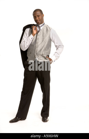 Smart young man formally dressed, perhaps for a wedding Stock Photo