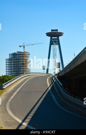 Novy most bridge Bratislava Slovakia EU Stock Photo