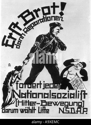 Nazi Propaganda Poster Stock Photo