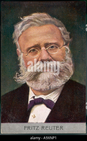 Fritz Reuter Postcard Stock Photo