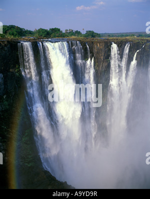 RAINBOW MAIN WATERFALLS VICTORIA FALLS ZIMBABWE Stock Photo