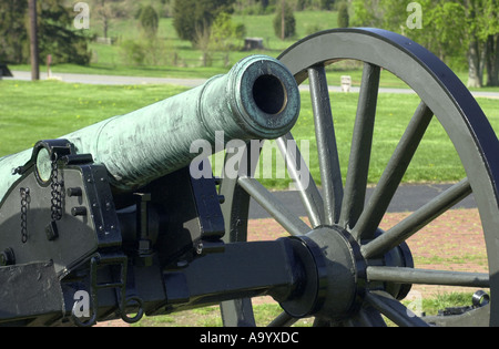 Model 1841 six-pounder smoothbore cannon used in the US Mexican War at Antietam Civil War battlefield. Digital photograph Stock Photo