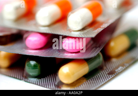 Pills and Capsules Stock Photo