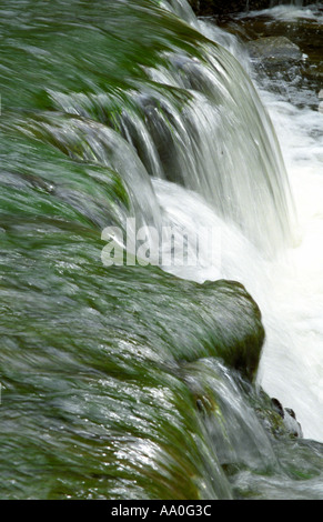 Water rushing over falls at Sudmalu Sabile Latvia Stock Photo