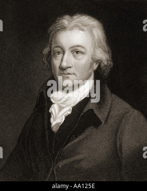 Edmund Cartwright,1743 - 1823.  Inventor of first wool combing machine. Stock Photo