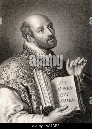 Saint Ignatius of Loyola, 1491 - 1556.  Spanish Basque priest and theologian. Stock Photo