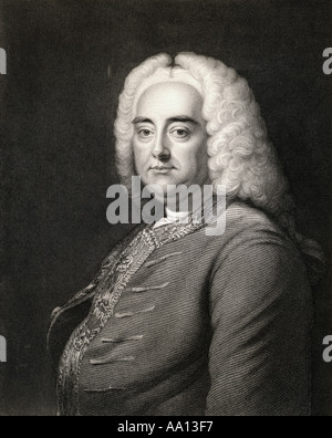 George Frideric (or Frederick) Handel, 1685 - 1759. German born English composer of the late Baroque era Stock Photo