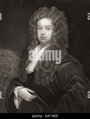 John Somers, 1st Baron Somers, 1651 to 1716.   Lord High Chancellor of England under King William III. Stock Photo