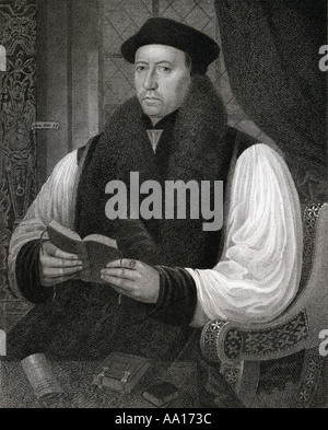 Thomas Cranmer, 1489 – 1556.  Leader of the English Reformation and Archbishop of Canterbury Stock Photo