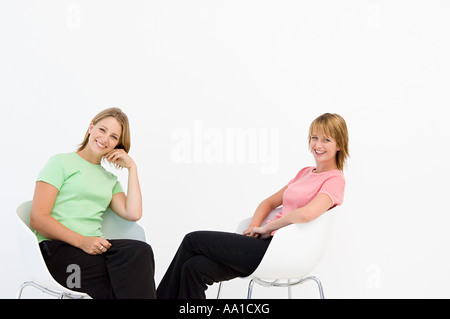 Portrait of two office workers Stock Photo