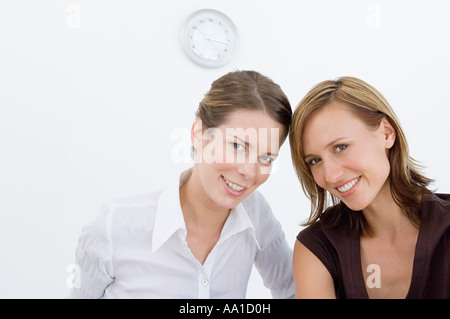 Portrait of two office workers Stock Photo