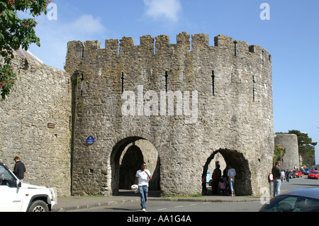 Old castle gate in Tenby Pembroke Wales United Kingdom UK Stock Photo