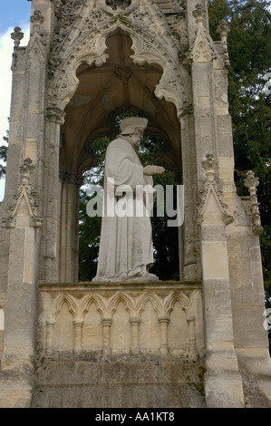 Monument to John Hooper 2nd Bishop of Gloucester Martyred in 1555 for his protestant faith Stock Photo