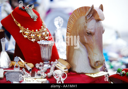 A flea market Barcelona Spain Stock Photo