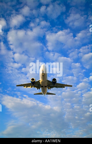 Airplane in Sky Stock Photo