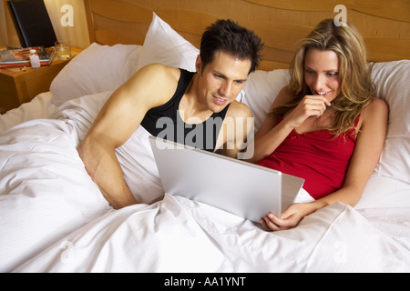 Couple in Bed Stock Photo