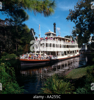 Liberty Square Riverboat, Magic Kingdom, Walt Disney World Resort, Lake Buena Vista, Orlando, Florida, USA Stock Photo