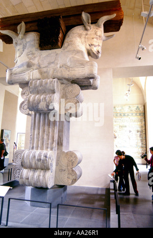 France, Paris, capital with kneeling bull, Louvre Museum Stock Photo