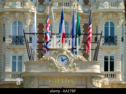 Entrance to the Intercontinental Carlton Hotel,  La Croisette, Cannes, Côte d'Azur, French Riviera, France Stock Photo