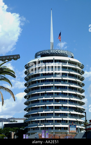 Capitol Records Building, Hollywood, Los Angeles, California Stock Photo
